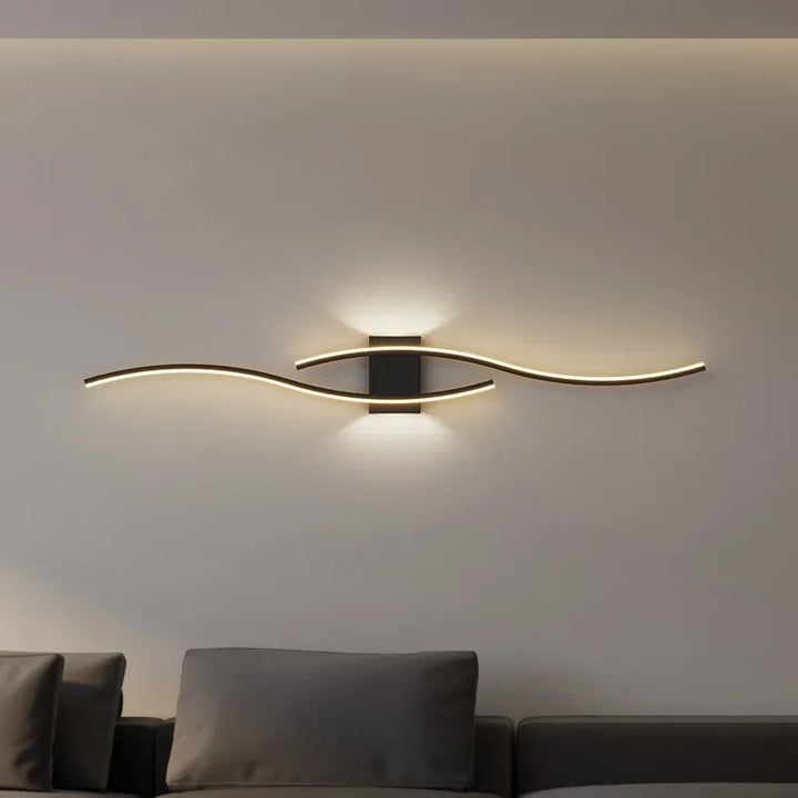 Moderne LED Wandlampe – Schwarze, Weiße und Goldene Wandlicht-Applikation für Wohnraum, Schlafzimmer, Nachttisch und dekorative Beleuchtung