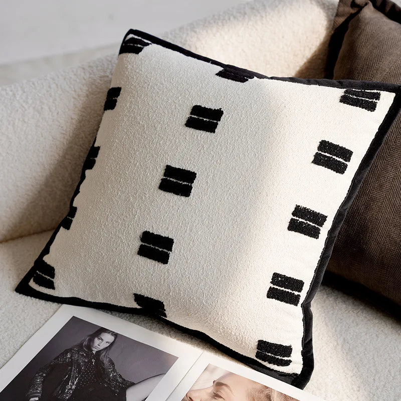 Luxuriös besticktes dekoratives Kissen mit Pferdedruck für Sofa und Wohnzimmer