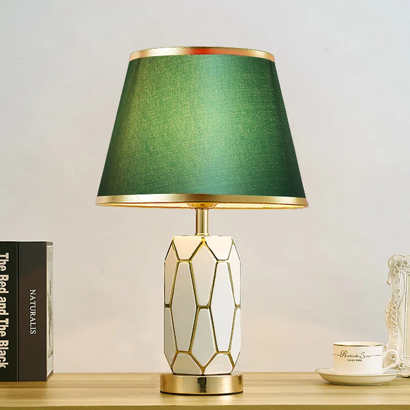 Amerikanische Keramik Tischlampe - Schlichte moderne Schlafzimmer Nachttischlampe für das Wohnzimmer, warme Hochzeitszimmer dekorative Lampe