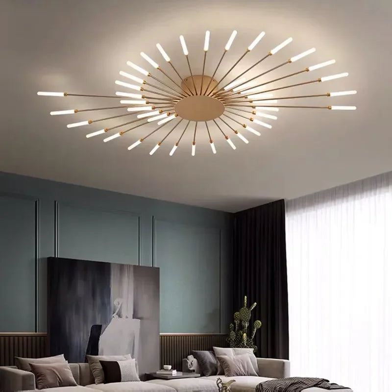 LED Nordic Feuerwerk Decken Kronleuchter - Modernes Innenleuchtene Fixture