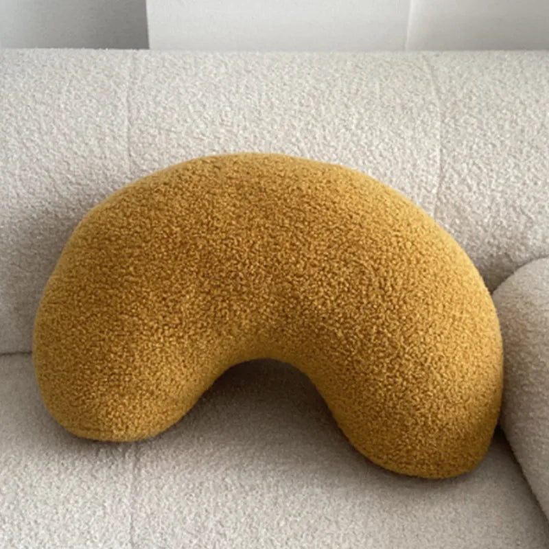 Nordic Bouclé Abstract Kissen – Minimalistisches Plüschkissen