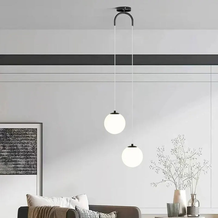 Moderne Glas LED Pendelleuchte – Nordischer Stil Hängeleuchte für Wohnzimmer, Schlafzimmer, Restaurant und Bar, 220V AC, Innenbeleuchtung Einbauleuchte