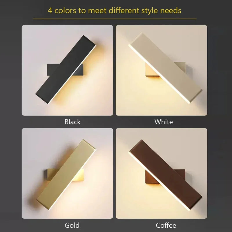 Moderne LED-Wandlampe – Rotierbares Aluminium-Wandlicht für Wohnzimmer, Schlafzimmer, Esszimmer und Wohnkultur – Innenwandleuchte Up & Down