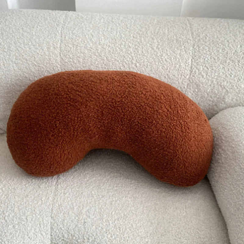 Nordic Bouclé Abstract Kissen – Minimalistisches Plüschkissen