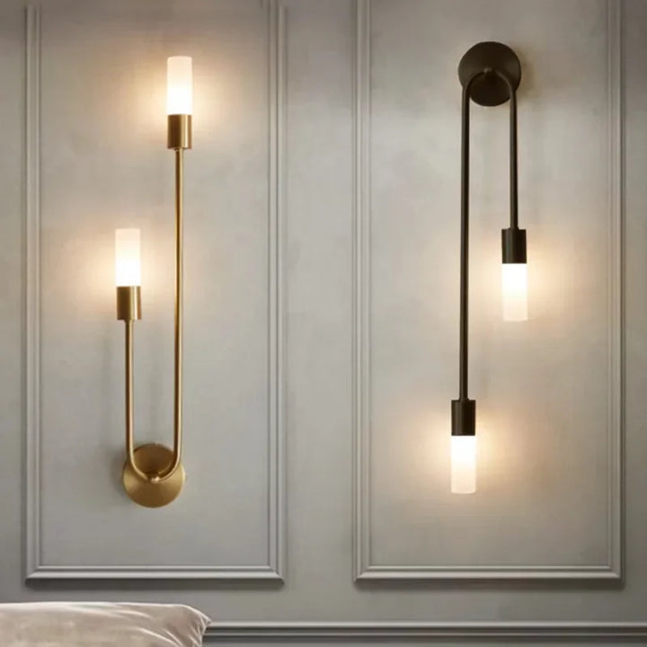 Moderne Gold LED Wandleuchte – Nordische Wandleuchte für Wohnzimmer, Schlafzimmer, Küche und Flur Dekor