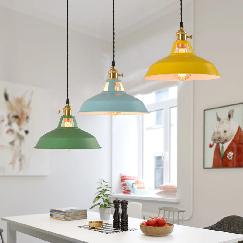 LED Eisen Kronleuchter Pendelleuchte - Vintage Hängelampe
