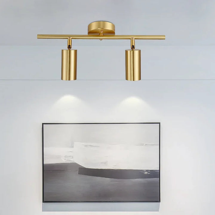 Moderne Gold-Spotlight-Deckenleuchte – Nordischer minimalistischer E27 LED-Leuchte für Wohnzimmer, Schlafzimmer und Küche