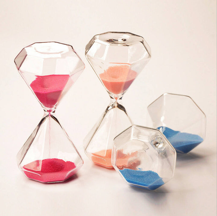 5–60 Minuten Diamant-Stundenglas, Sanduhr, Sanduhr, Kindergeschenk, Sanduhr, Wohnraumdeko, erhältlich in mehreren Farbausführungen