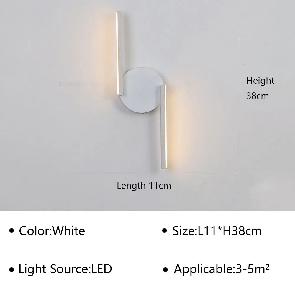 Moderne LED Wandleuchte Nachttisch Sconces - Wohnkultur Beleuchtungseinrichtung für Wohnzimmer, Schlafzimmer, Hotel
