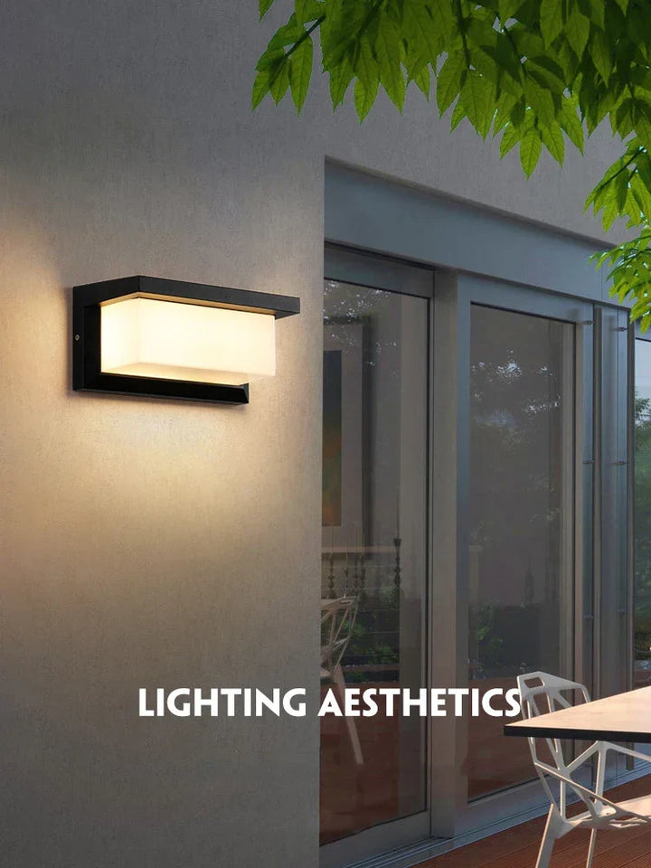 Moderne LED Außenwandleuchte mit Bewegungssensor - Wasserdichte IP65 Terrassenlichter für Balkon Garten