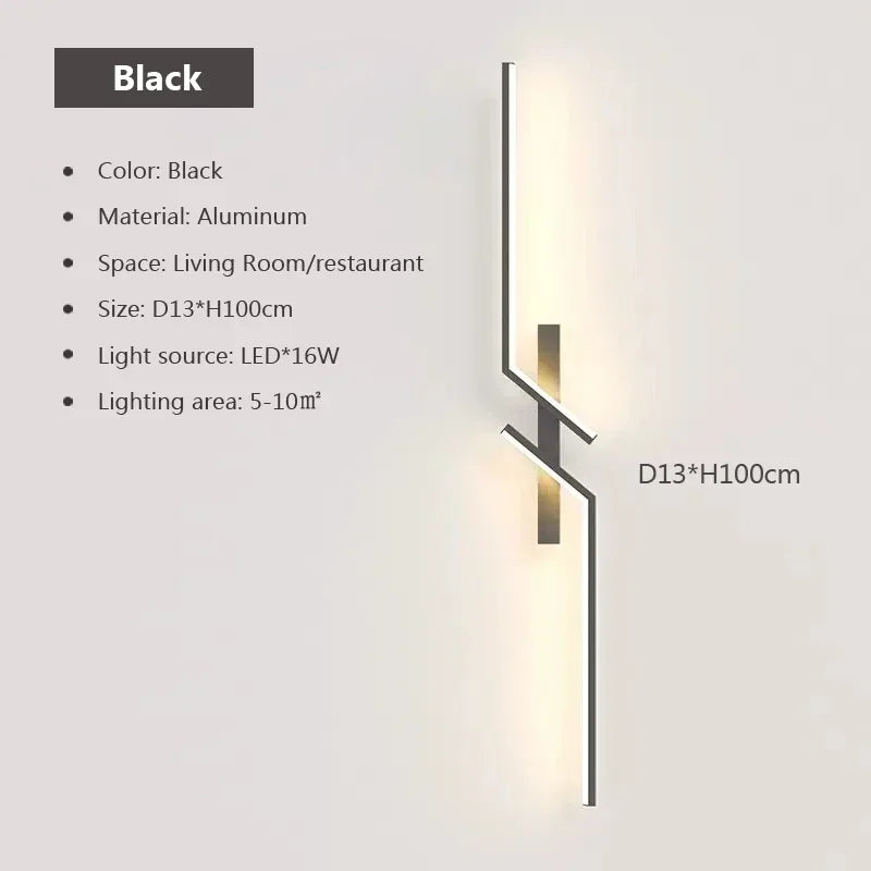 Moderne LED-Wandleuchte – Minimalistisches Design, Auf- und Ablichtung für Schlafzimmer, Wohnzimmer, TV-Sofa und Lobby – Dimmbares wandmontiertes Licht