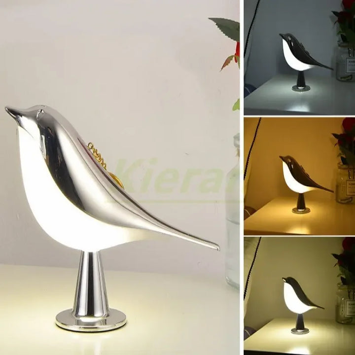 Moderne LED Vogel Schreibtischlampe – Touch Control, 6-10W LED Licht für Schlafzimmer, Studium und Wohnzimmer – Stilvolles Magpie Design für Wohnkultur