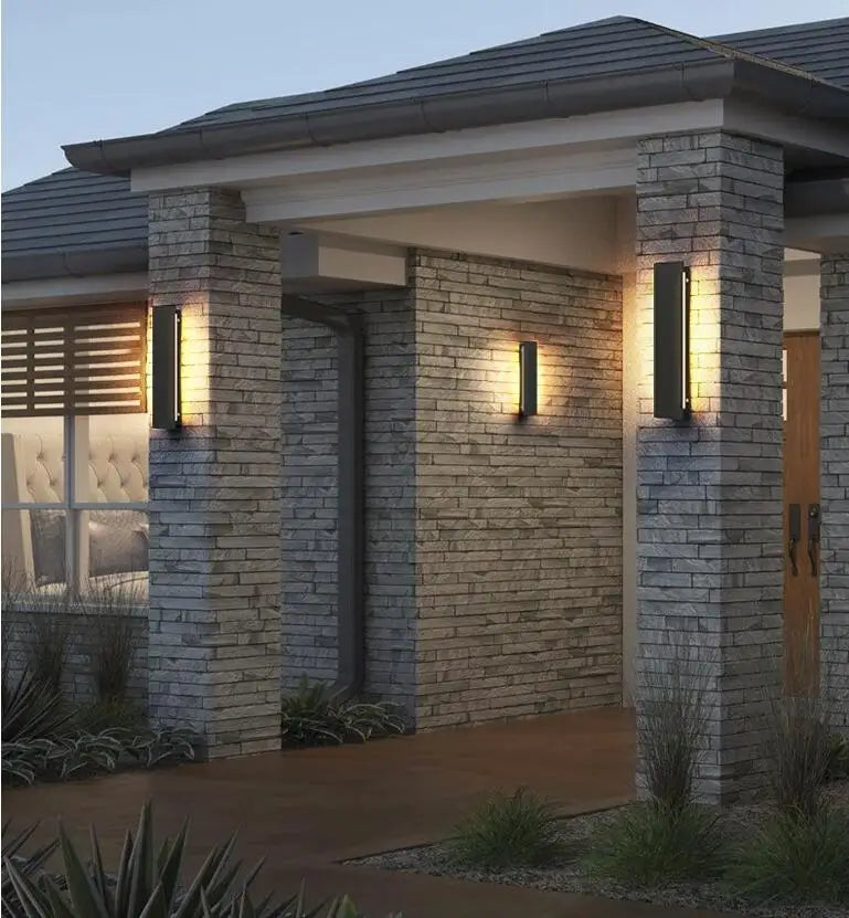 18W Moderne wasserdichte Außen-LED-Wandlampe - IP65 Garten Eingangsscheinwerfer
