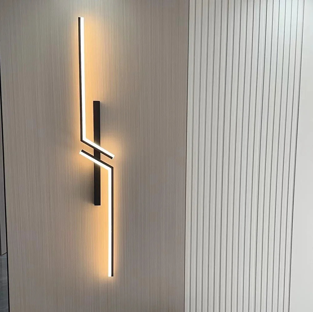 Moderne dimmbare LED-Wandleuchte – Fernbedienbare minimalistische Wandleuchte für Schlafzimmer, Wohnzimmer und TV-Hintergrund