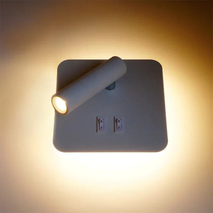 Moderne LED Wandleuchte – 350° schwenkbare einstellbare Auf- und Abwärts-Wandleuchte, 3000K Warmweiß bis 6500K Kaltlicht, Aluminium Wandlampe