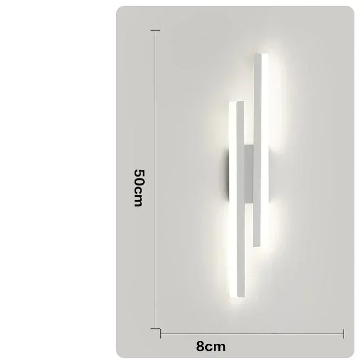 LED Schlafzimmer Wandlampe Wand Acryl Lampenschirm Innenbeleuchtung für Wohnzimmer Flur Lichtarmatur 50cm 16W