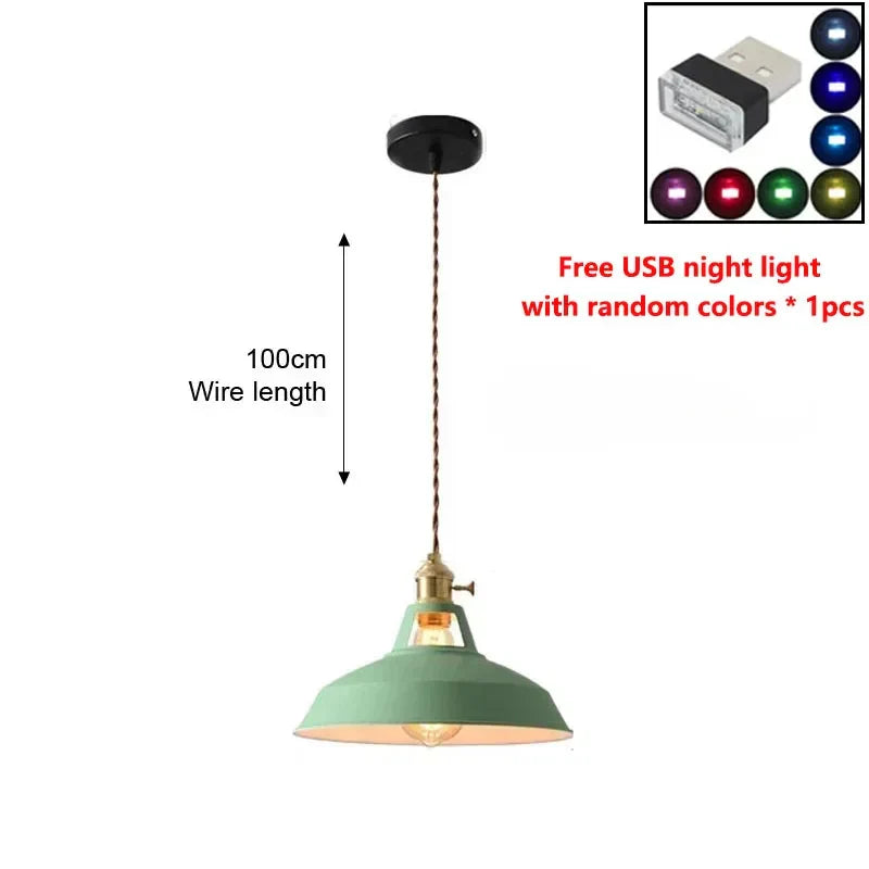 LED Eisen Kronleuchter Pendelleuchte - Vintage Hängelampe