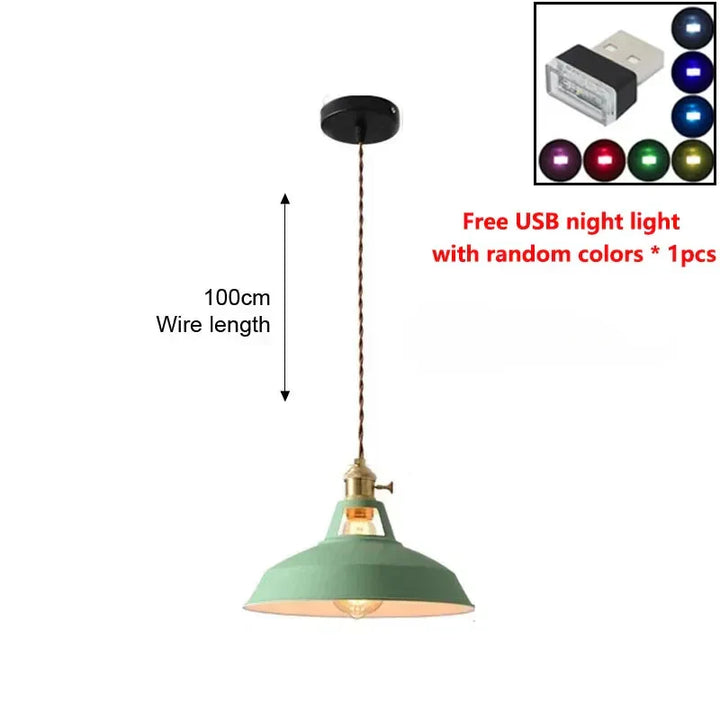 LED Eisen Kronleuchter Pendelleuchte - Vintage Hängelampe