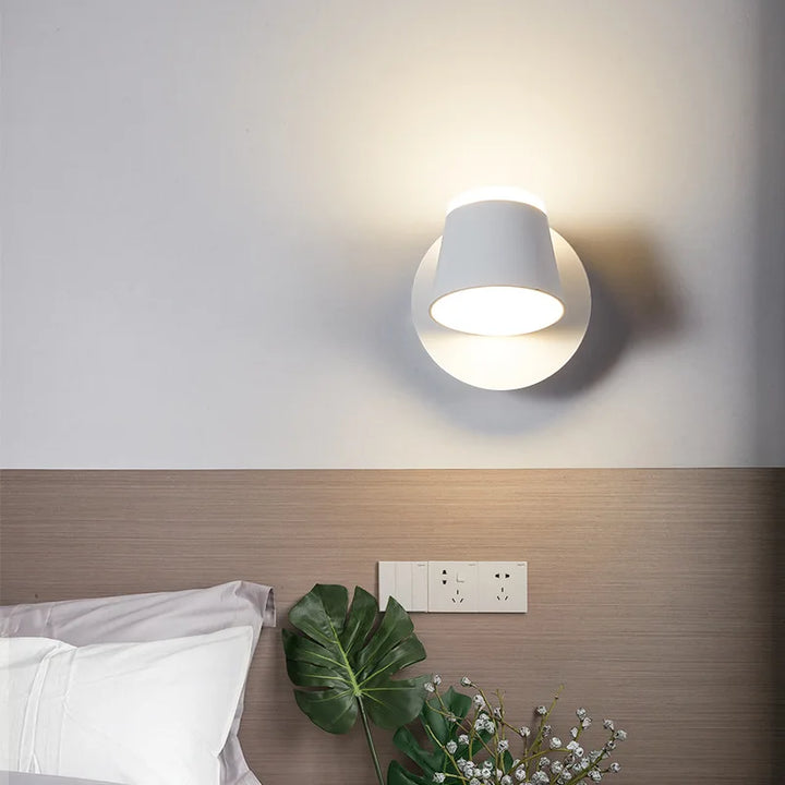 Moderne LED Wandleuchte – 330° Schwenkbar, 3000K & 6500K einstellbares weißes Licht, Aluminiumlegierung Wandleuchte für Schlafzimmer, Küche und Wohnzimmer