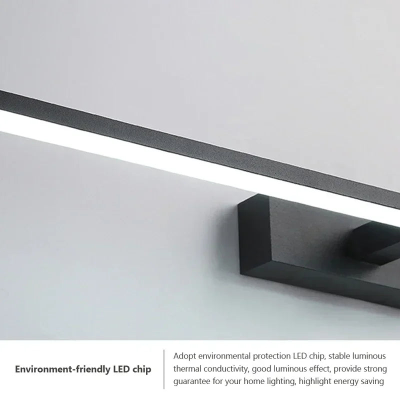Moderne LED-Wandlampe – Drei-Farben-Badezimmer-Wandleuchte mit Aluminium-Finish für Spiegel, Bad & Wohnkultur