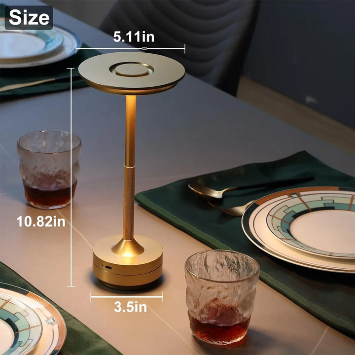 Klassische Touch-Sensor-LED-Tischlampe | Wiederaufladbare kabellose Schreibtischlampe mit 3 Farbtemperaturen einstellbar