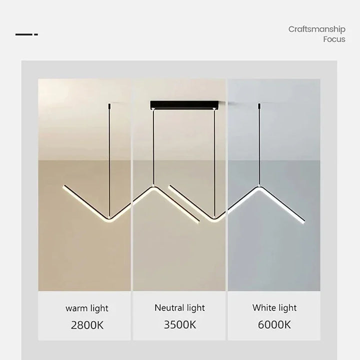 Moderne LED Pendelleuchte – 90 cm 2-Kopf verstellbare Leuchte mit Fernbedienung, dimmbar, für Wohnzimmer, Schlafzimmer, Hotel und Arbeitszimmer