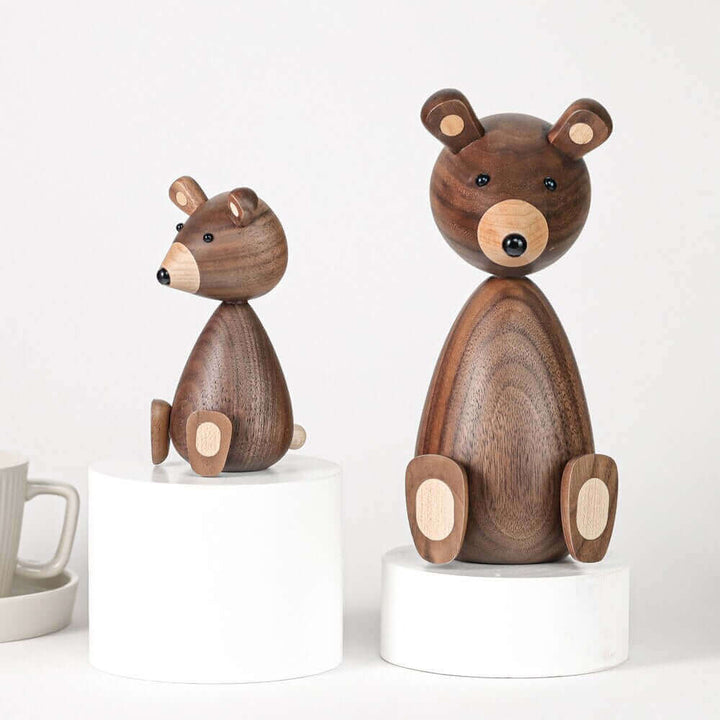 Dänische Holzbraunbärenfamilie Ornamente