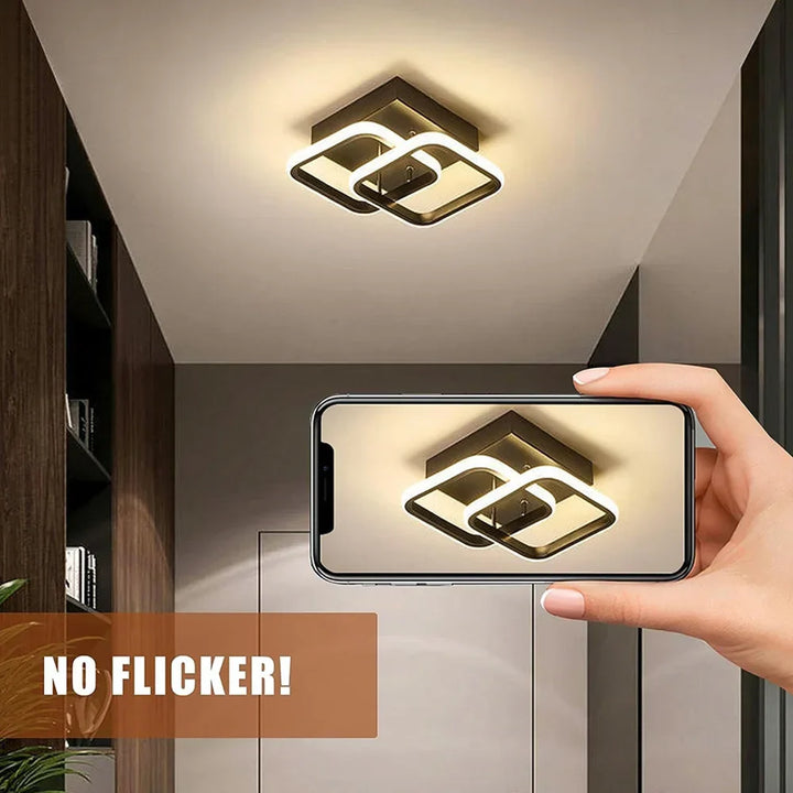 Moderne Deckenlampe 85-265V Metall Decken Kronleuchter Dreifarbige Licht Deckenlampe für Wohnzimmer Flur Balkon Wohnkultur
