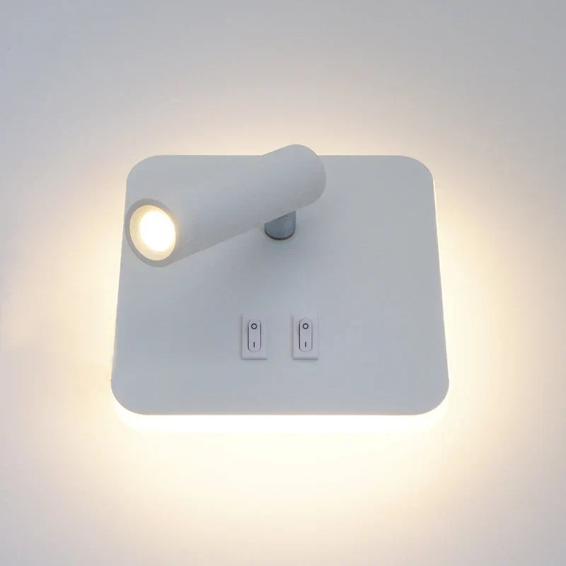 Moderne LED Wandleuchte – 350° schwenkbare einstellbare Auf- und Abwärts-Wandleuchte, 3000K Warmweiß bis 6500K Kaltlicht, Aluminium Wandlampe