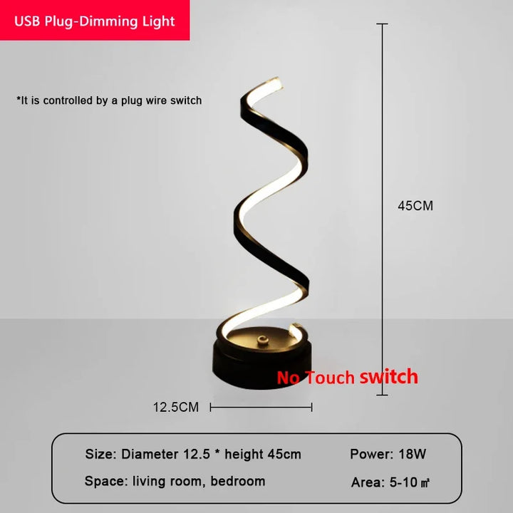 Moderne LED Tischlampe – Snake Eye Schutz Schreibtischlicht für Schlafzimmer, Wohnzimmer, Büro und Studium