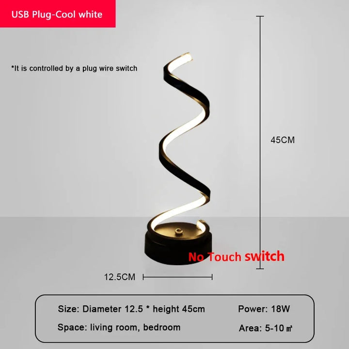 Moderne LED Tischlampe – Snake Eye Schutz Schreibtischlicht für Schlafzimmer, Wohnzimmer, Büro und Studium