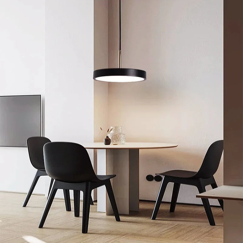 Moderne LED Pendelleuchte – 23/30cm Scheibenhängelampe für Schlafzimmer, Wohnzimmer, Büro und Gang – Dimmbares LED Deckenlicht