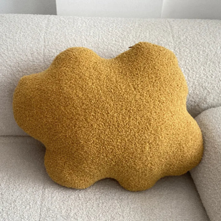 Nordic Bouclé Abstract Kissen – Minimalistisches Plüschkissen