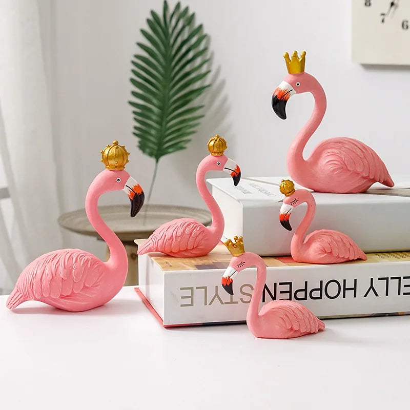 Nordic Flamingo Figurine Figur Statue Skulptur Wohnzimmer Büro Hochzeit Party Ornamente Wohnkultur Dekoration Zubehör