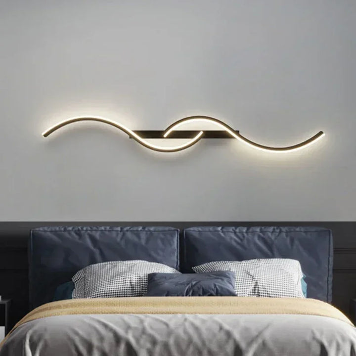 Moderne LED-Wandlampe – Zeitgenössische Wandleuchte für Wohnzimmer, Schlafzimmer, Esszimmer und Flur – Auf- & Abbeleuchtung, dimmbar, Touch-Schalter, Innendekoration