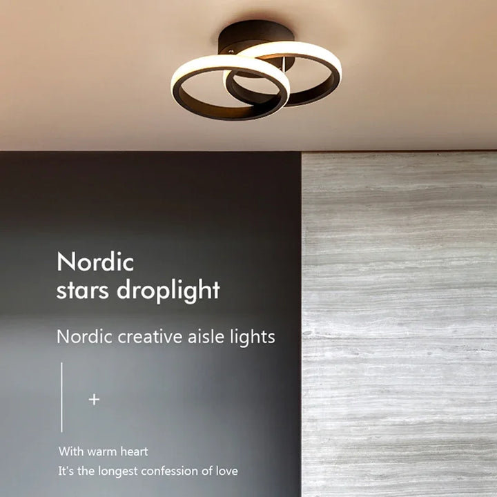 Moderne LED-Deckenleuchte - Dimmbares Innenbeleuchtungsgerät für Flur, Treppen, Foyer, Balkon und Schlafzimmer
