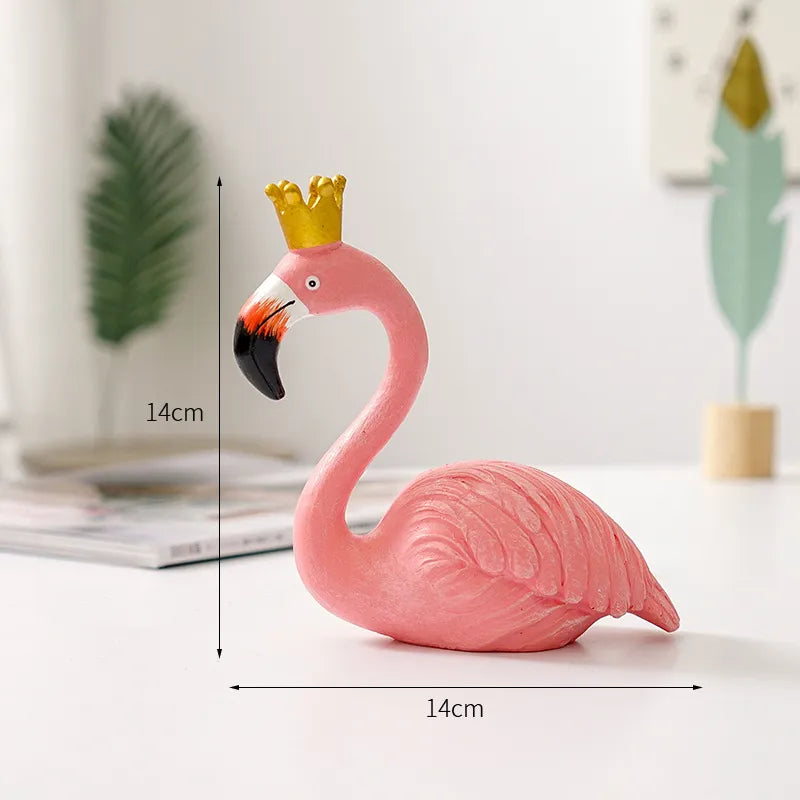 Nordic Flamingo Figurine Figur Statue Skulptur Wohnzimmer Büro Hochzeit Party Ornamente Wohnkultur Dekoration Zubehör