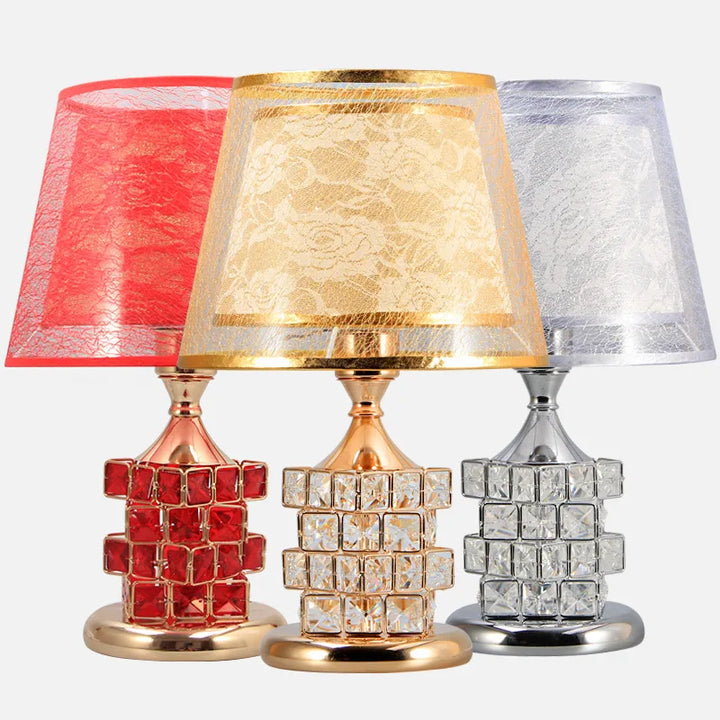 Moderne Kristall Tischlampe – Europäischer Stil Luxuriöse Lampe für Hochzeitsgeschenkideen, Süße Schlafzimmer und Wohnkultur