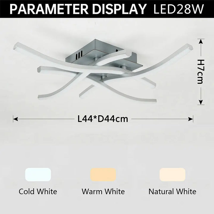 Moderne LED-Deckenlampe für Wohnzimmer, Esszimmer, Schlafzimmer und Balkon