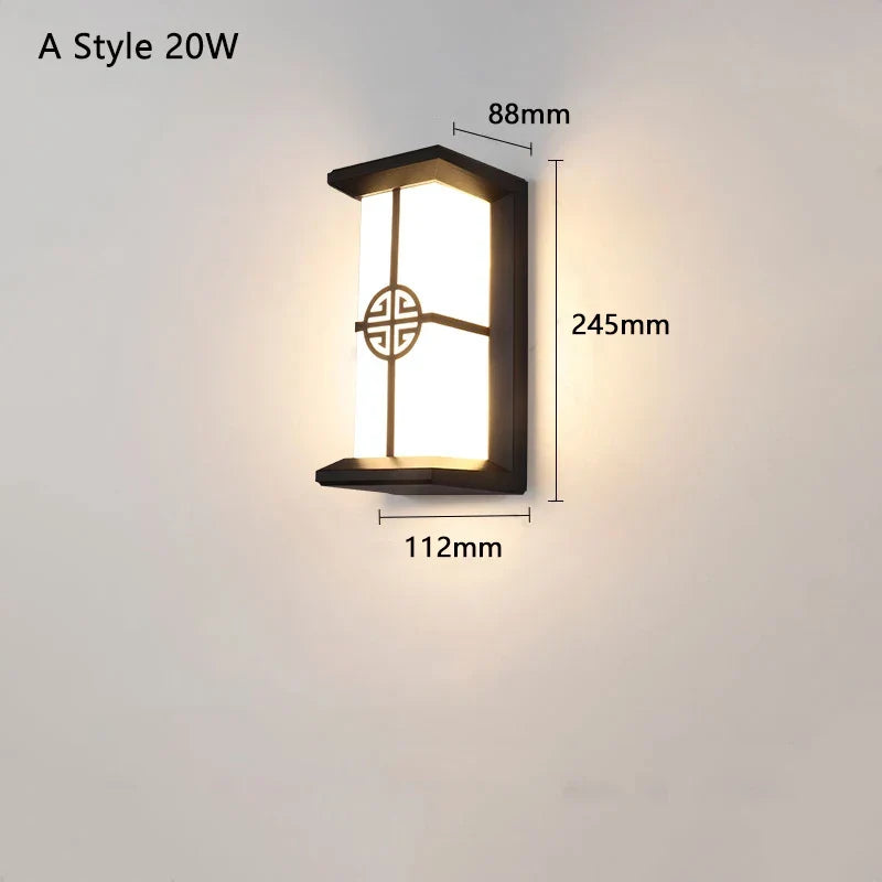 Moderne LED Außenwandleuchte mit Bewegungsmelder - Wasserdichte Veranda-Lampe, Außenbeleuchtungseinrichtung