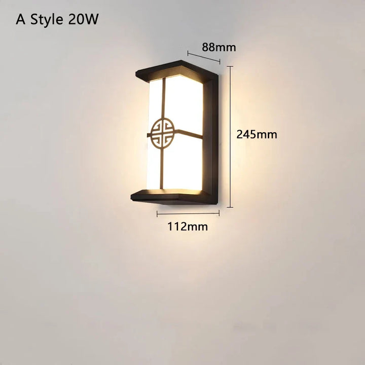 Moderne LED Außenwandleuchte mit Bewegungsmelder - Wasserdichte Veranda-Lampe, Außenbeleuchtungseinrichtung