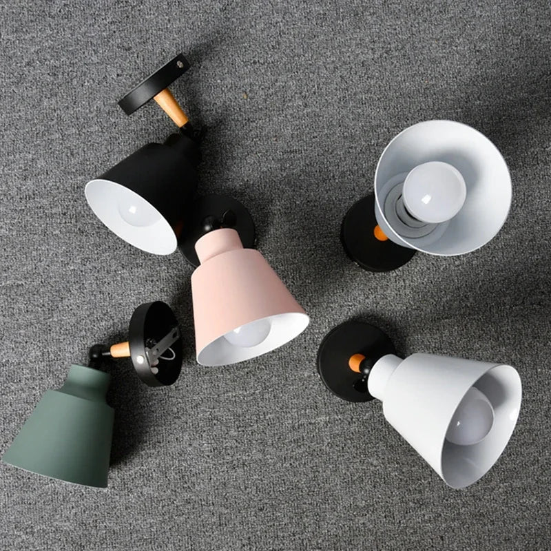 Nordic LED-Wandleuchte – Minimalistisches Massivholz-Design für Schlafzimmer, Wohnzimmer und Flur – Moderne dekorative Beleuchtung mit E27-Fassung