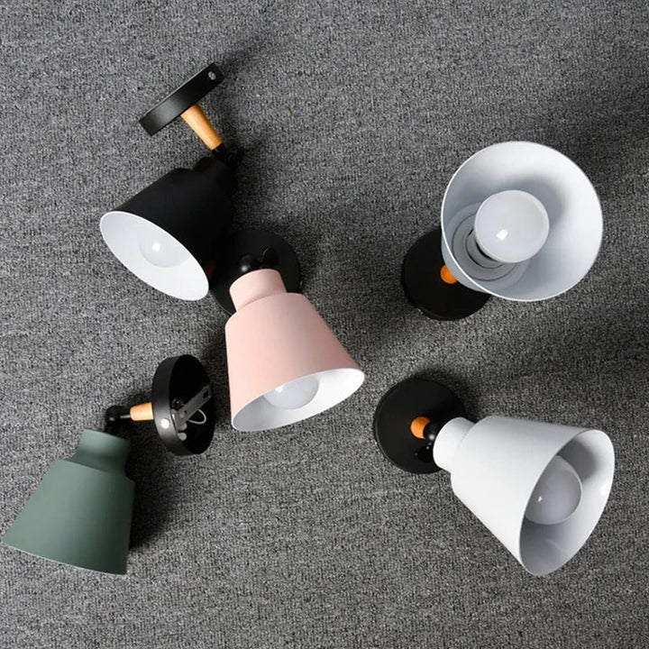 Nordic LED-Wandleuchte – Minimalistisches Massivholz-Design für Schlafzimmer, Wohnzimmer und Flur – Moderne dekorative Beleuchtung mit E27-Fassung
