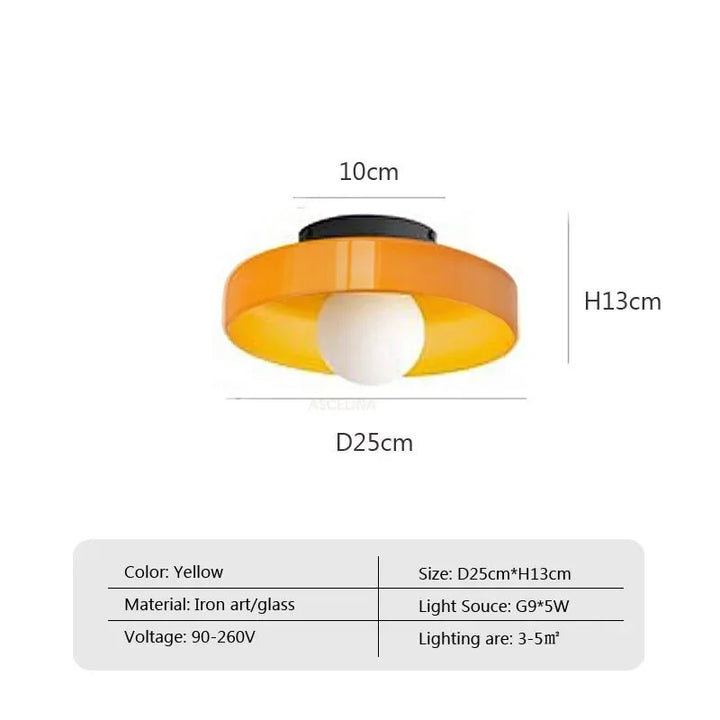Moderne dualverwendbare Glas-Deckenleuchte – G9-Lampen Wandlampe für Wohnzimmer, Schlafzimmer, Flur und Balkon