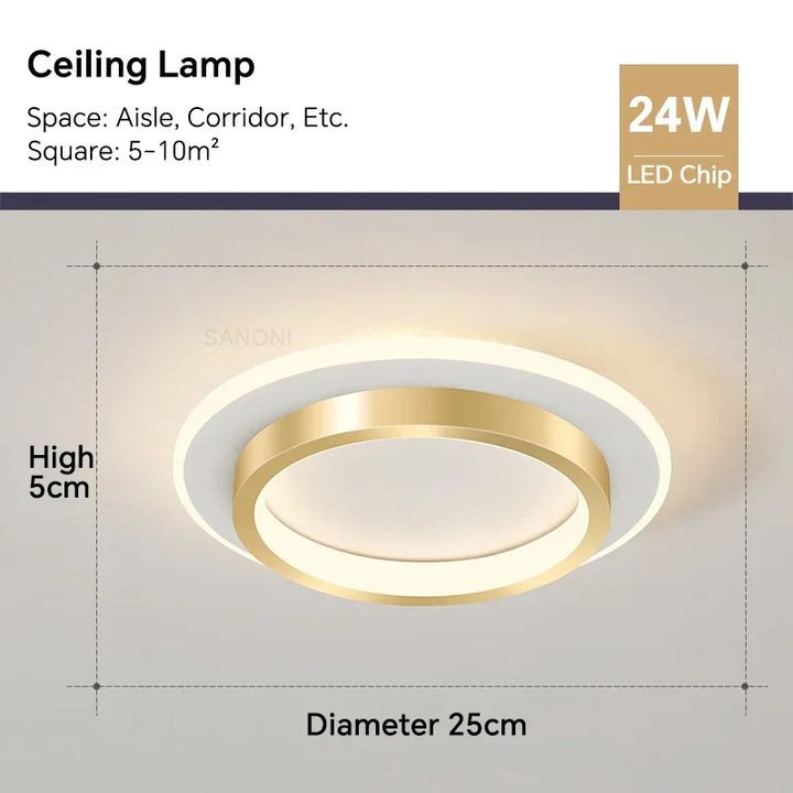 Moderne LED-Deckenlampe - Quadratische Deckenleuchte für Wohnraum, Treppe, Flur und mehr