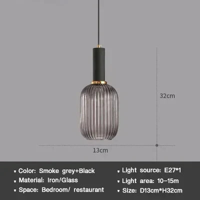 Moderne Nordische Glas Pendelleuchte – Einzelkopf LED Hängeleuchte für Esszimmer, Schlafzimmer, Café und Studium – Weiß, Grün, Cognac & Mehr