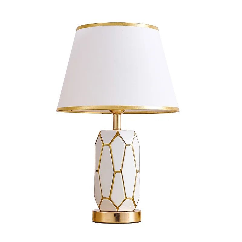 Amerikanische Keramik Tischlampe - Schlichte moderne Schlafzimmer Nachttischlampe für das Wohnzimmer, warme Hochzeitszimmer dekorative Lampe