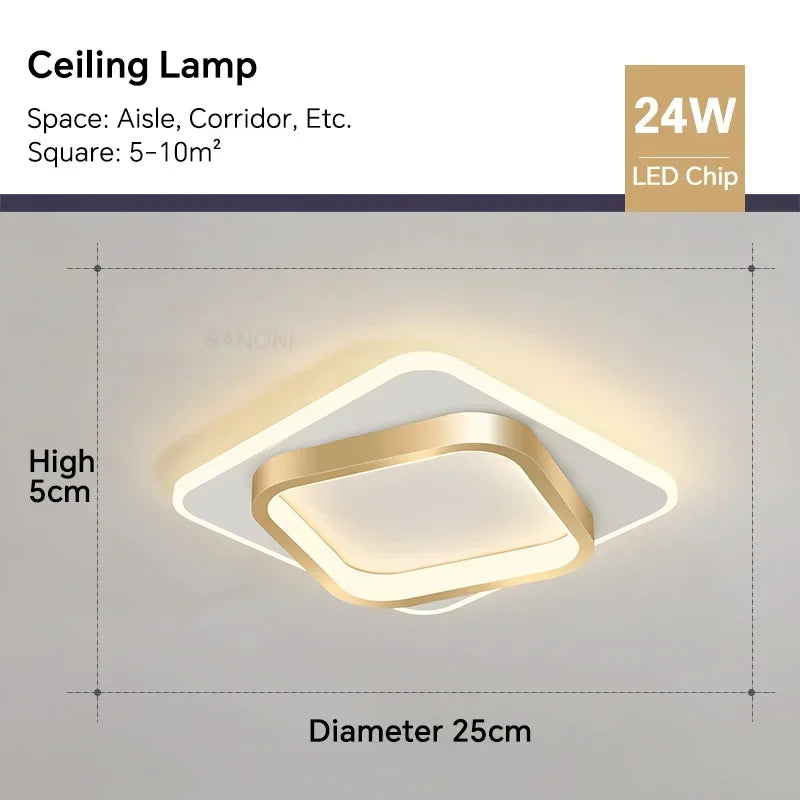 Moderne LED Flur Deckenleuchte Kronleuchter - Innenbeleuchtung für Flur, Treppen, Foyer, Balkon, Schlafzimmer, Badezimmer