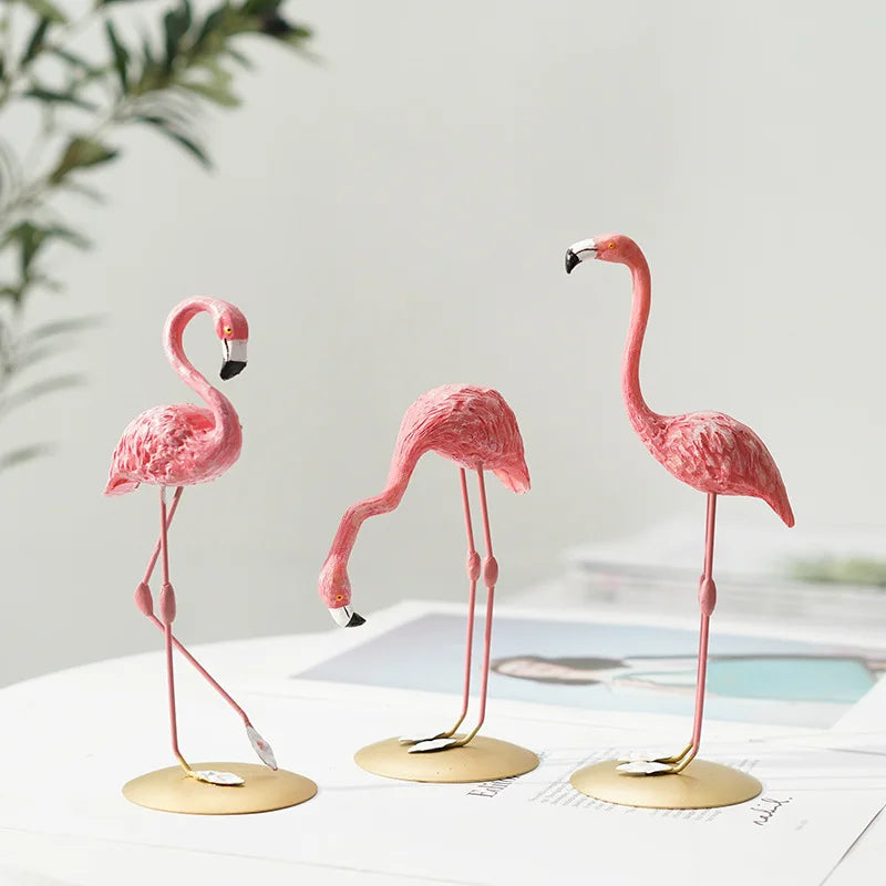 Nordic Flamingo Figurine Figur Statue Skulptur Wohnzimmer Büro Hochzeit Party Ornamente Wohnkultur Dekoration Zubehör