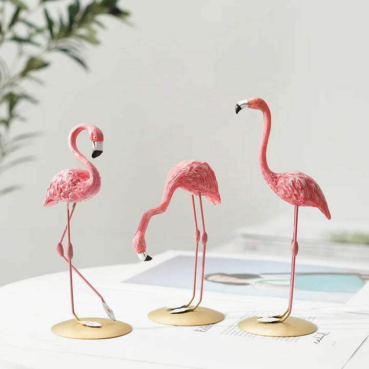 Nordic Flamingo Figurine Figur Statue Skulptur Wohnzimmer Büro Hochzeit Party Ornamente Wohnkultur Dekoration Zubehör